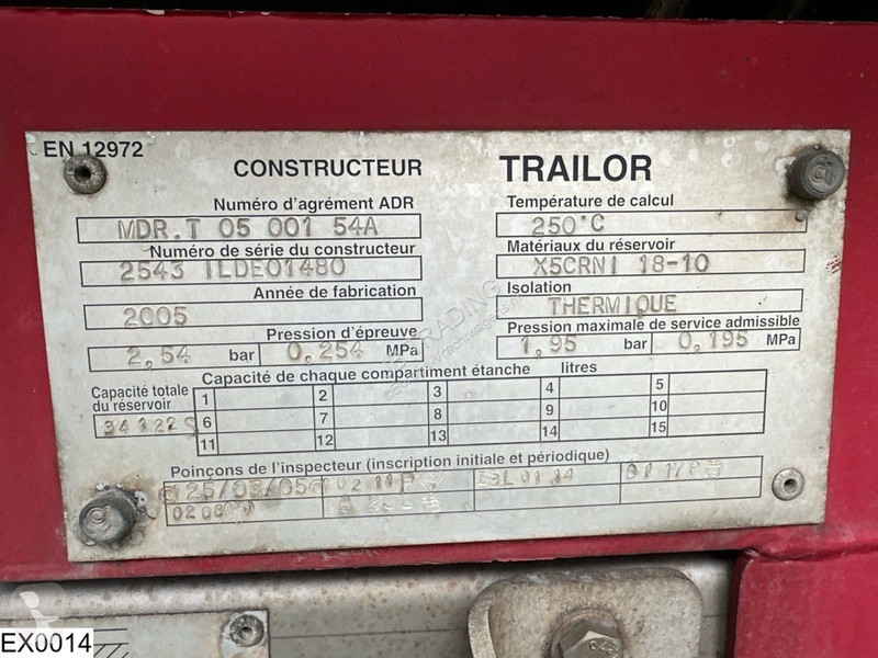 Semitrailer Trailor Bitum 34122 Liter, 1...
