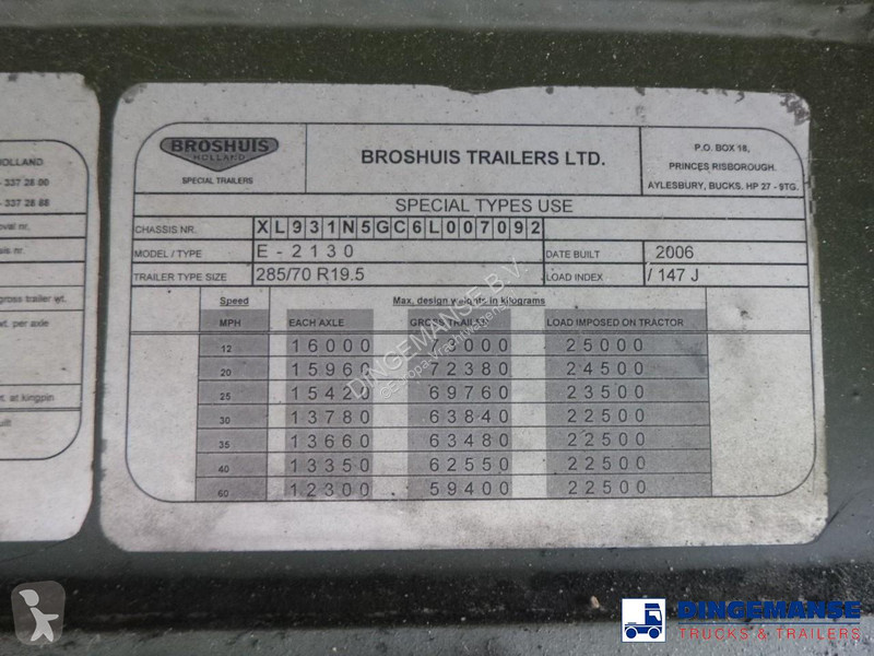 نصف مقطورة Broshuis 3-axle semi-lowbed trailer...