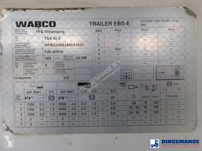 Semi reboque Feldbinder Fuel tank alu 42 m3 / /...