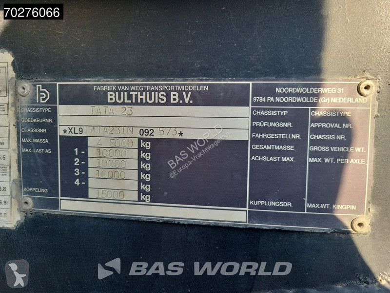 Semiremorca Bulthuis TATA 23 TUV 09/25...