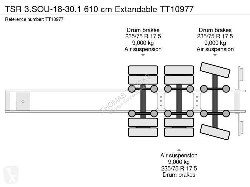 Semiremorca TSR 3.SOU-18-30.1 610 cm Extandable