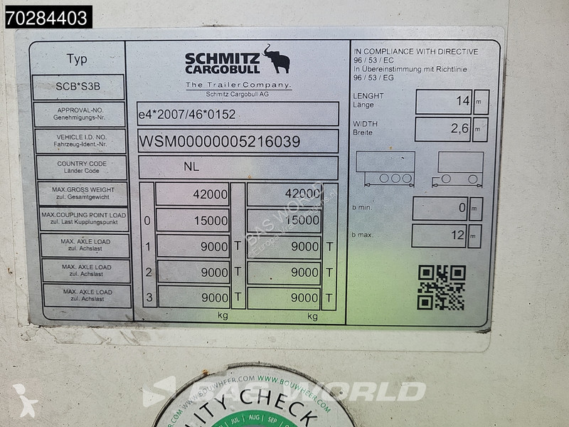 Semitrailer Schmitz Cargobull Carrier 1950MT 3...