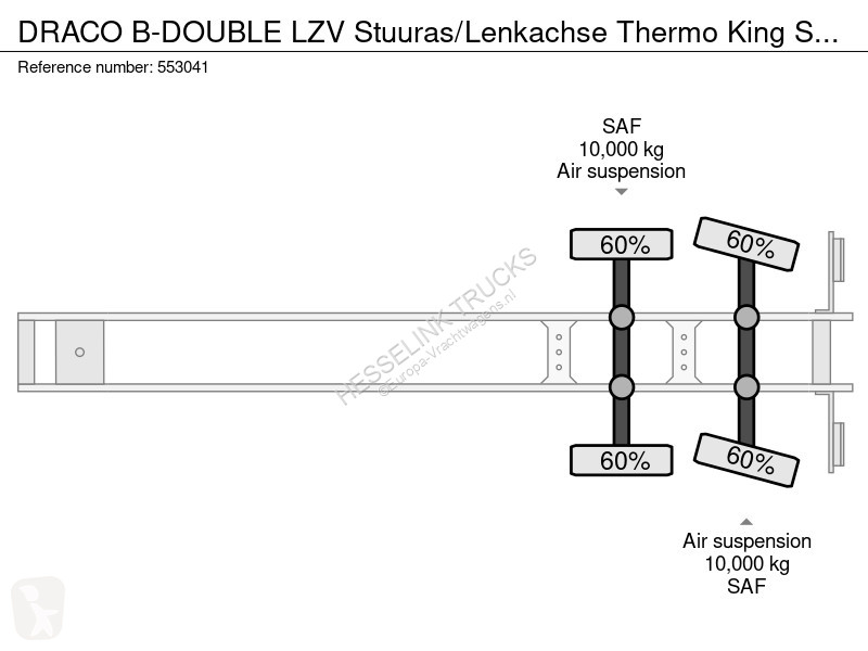 Oplegger Draco B-DOUBLE LZV Stuuras/Lenkachse...