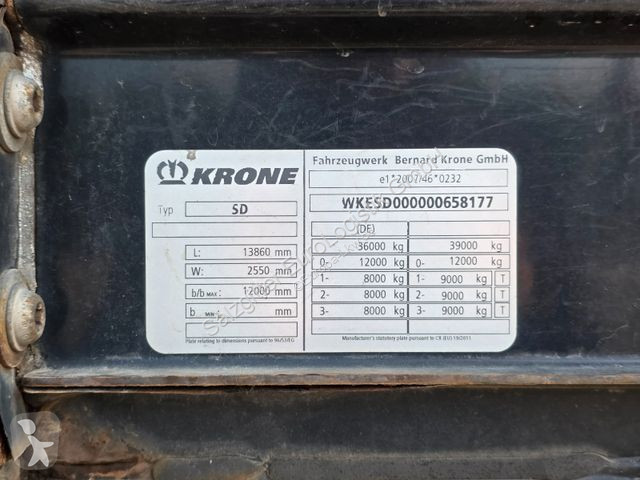 Semitrailer Krone / Hubdach / EDSCHA / Mega /...
