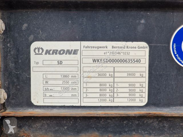 Semitrailer Krone / Hubdach / EDSCHA / Mega /...