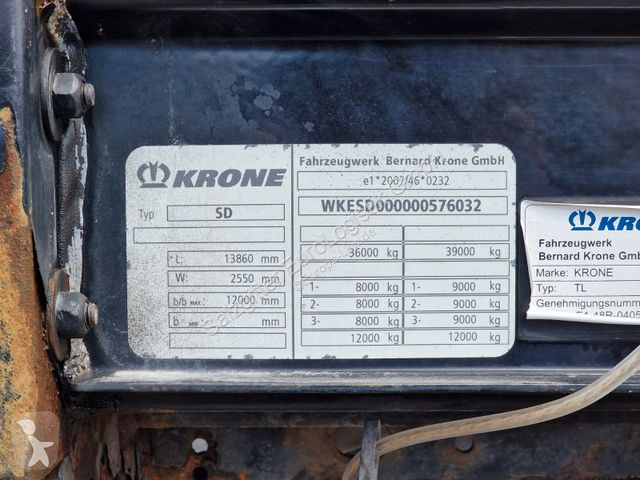 Semitrailer Krone / Hubdach / EDSCHA / Mega /...