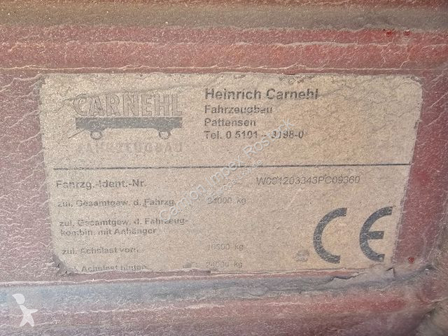 Semi reboque Carnehl ca. 44 cbm Getreidekipper,...