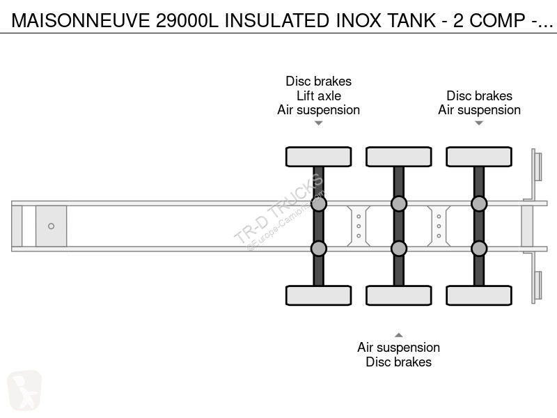 نصف مقطورة Maisonneuve 29000L INSULATED INOX...