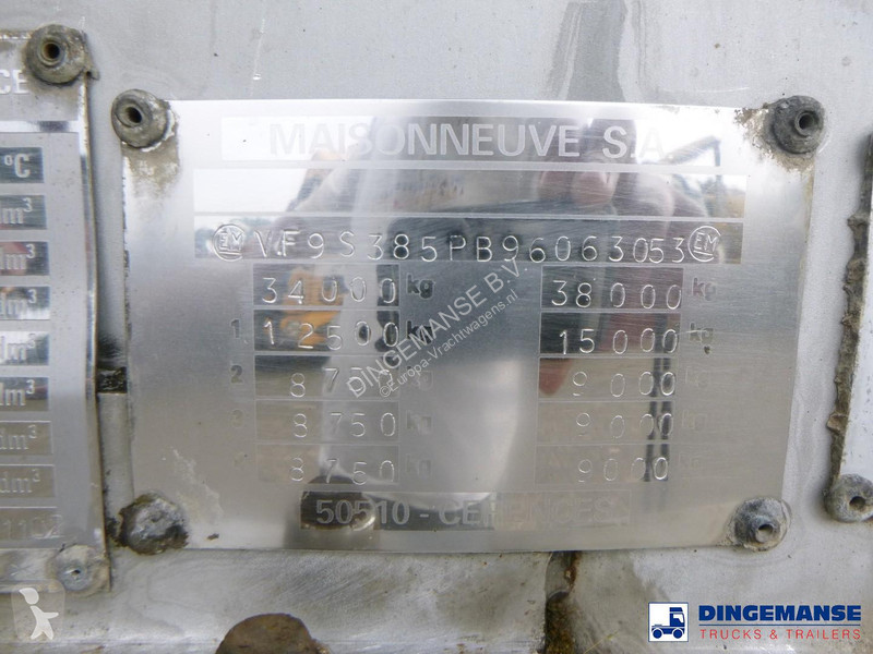 Sættevogn Maisonneuve citerne inox 22.4m3 / 1 comp