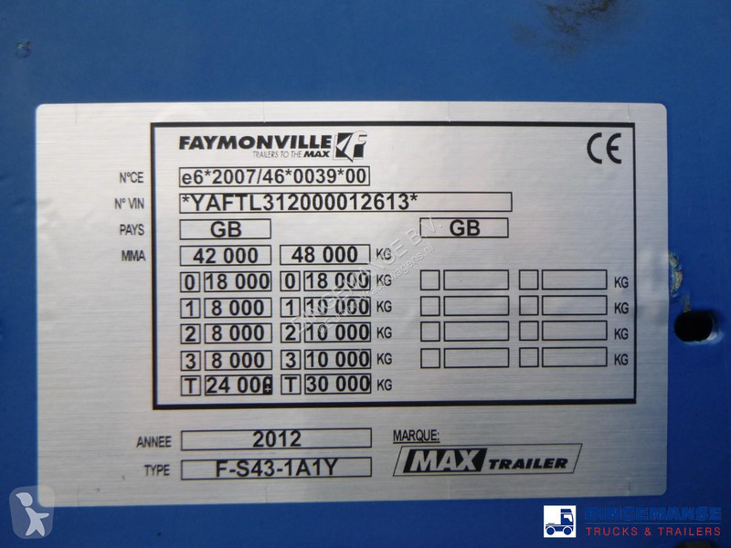 Náves na prepravu strojov Faymonville 3-axle...