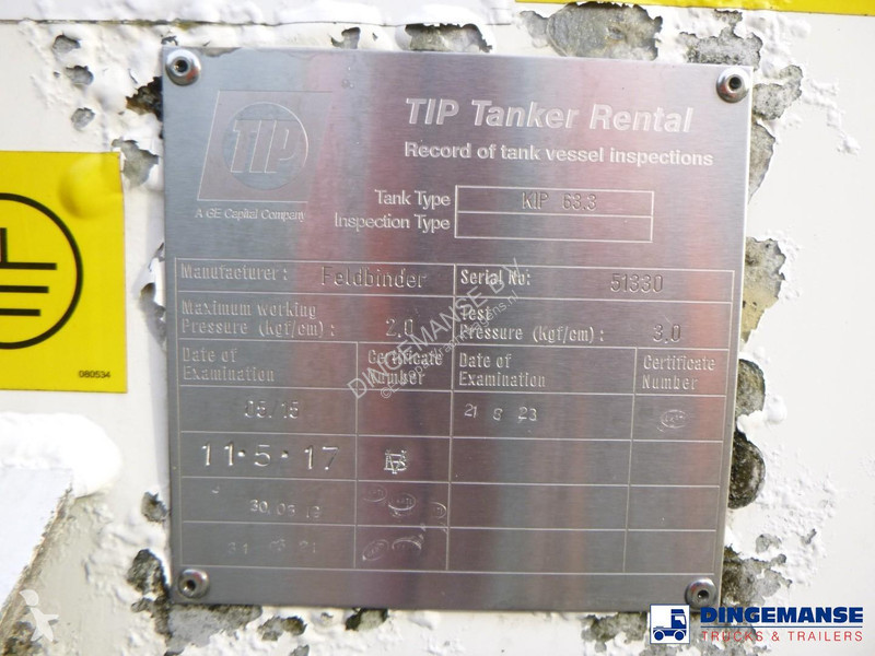 نصف مقطورة Feldbinder Powder tank alu 63 m3...