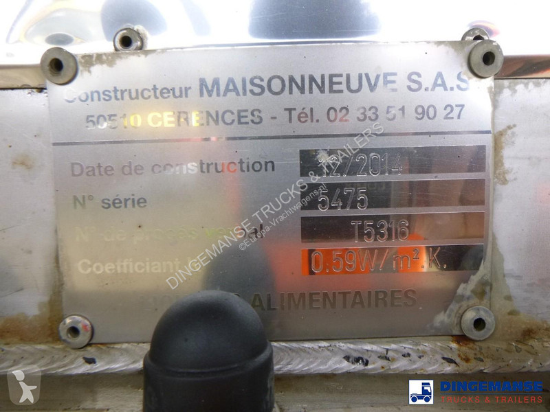 نصف مقطورة Maisonneuve Food (milk) tank inox 29...