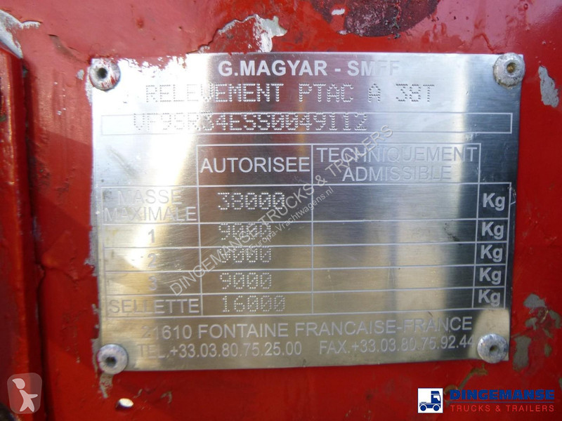 نصف مقطورة Magyar Chemical tank inox 32.5 m3 /...