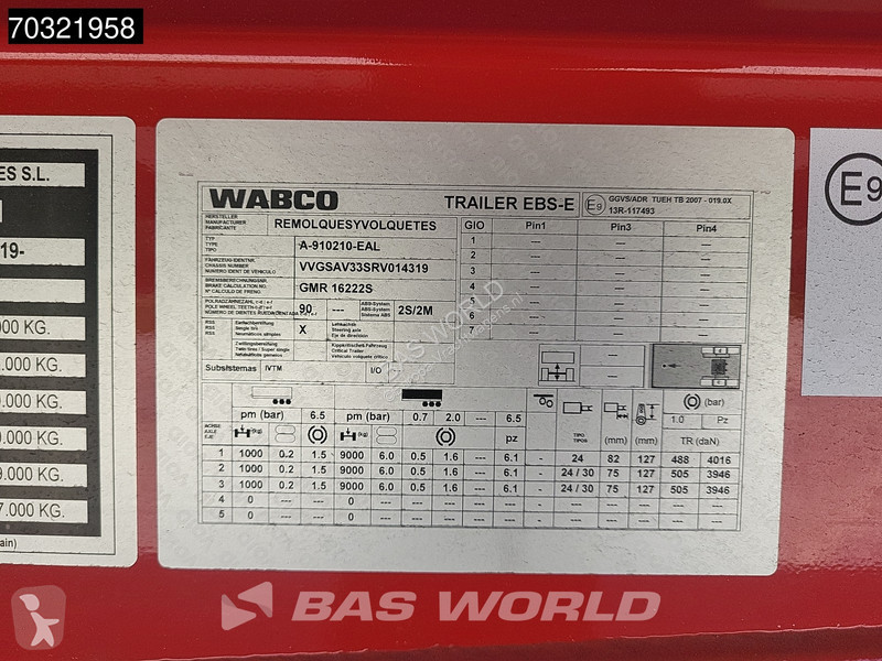 نصف مقطورة Tisvol A-910210-EAL New UNUSED 46m3...