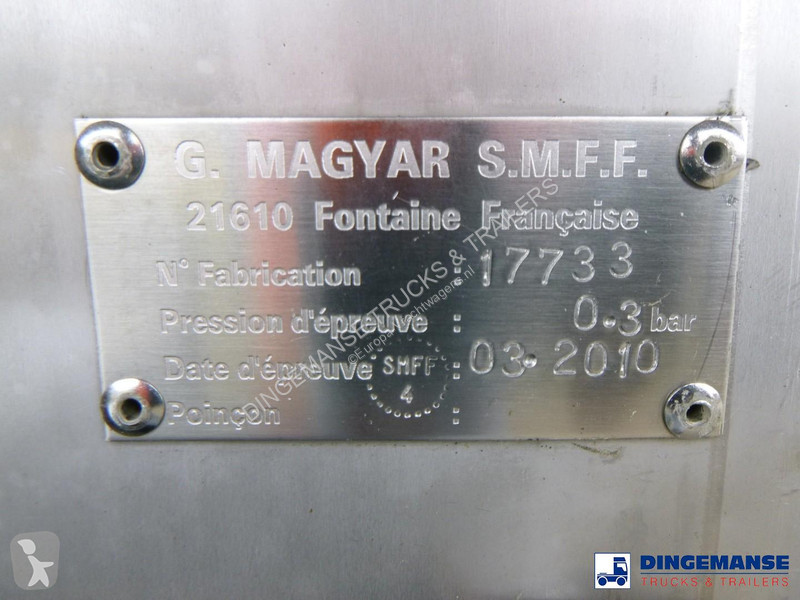 نصف مقطورة Magyar Food tank (milk) inox 30 m3 /...