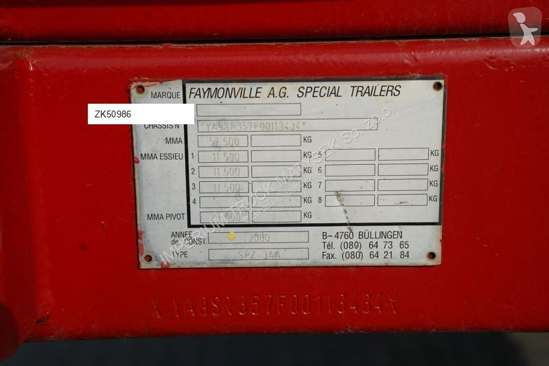Náves na prepravu strojov Faymonville SPZ-3AA