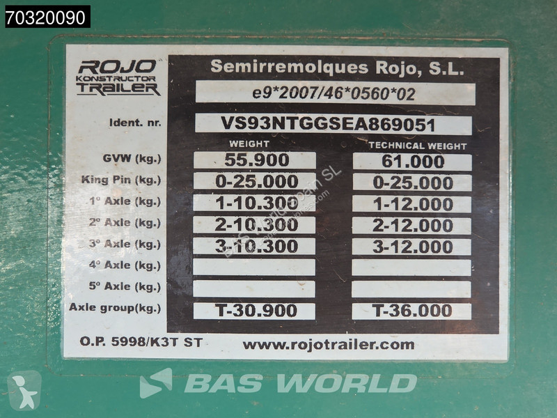 نصف مقطورة  Semiremolque Eje direccional Rampas