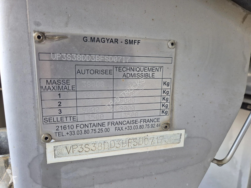 نصف مقطورة Magyar 29000L INSULATED INOX TANK -...