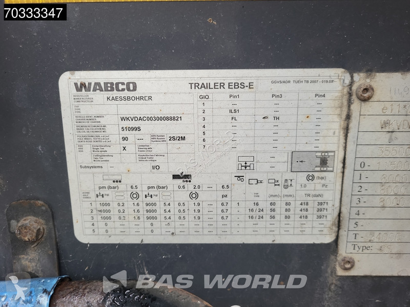 Semi remorque Kässbohrer CS Lift Axle 40ft