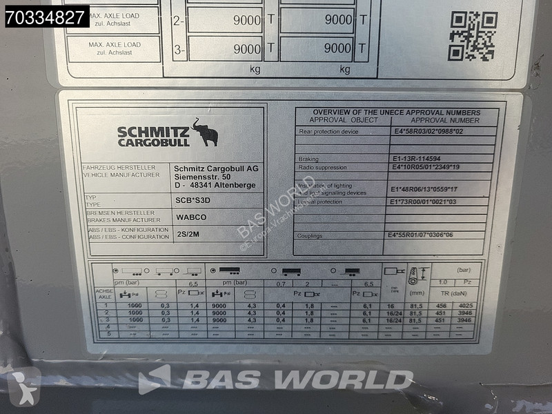 Полуприцеп Schmitz Cargobull SCB*S3D 3 axles