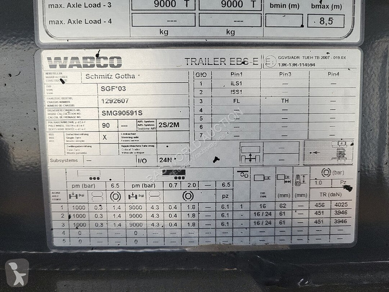 Schmitz Cargobull SGF*S3 semi-trailer