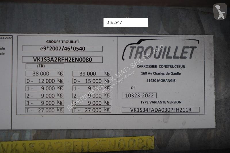 Sættevogn Trouillet / KONTENER / KOFFER / MOCNA...