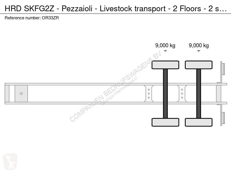 نصف مقطورة HRD SKFG2Z - Pezzaioli - Livestock...