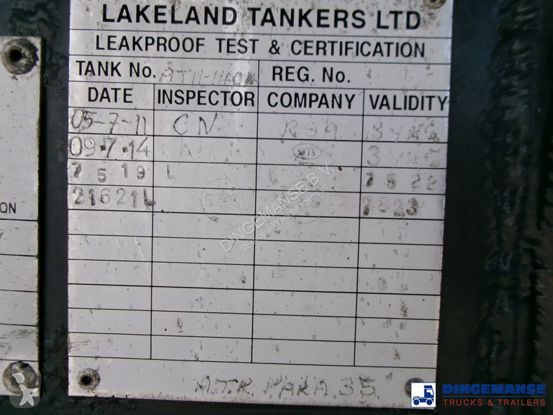 Oplegger  Fuel tank alu 42.8 m3 / 6 comp + pump
