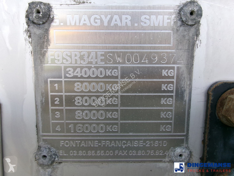 Semiremorca Magyar Chemical tank inox L4BH 34...