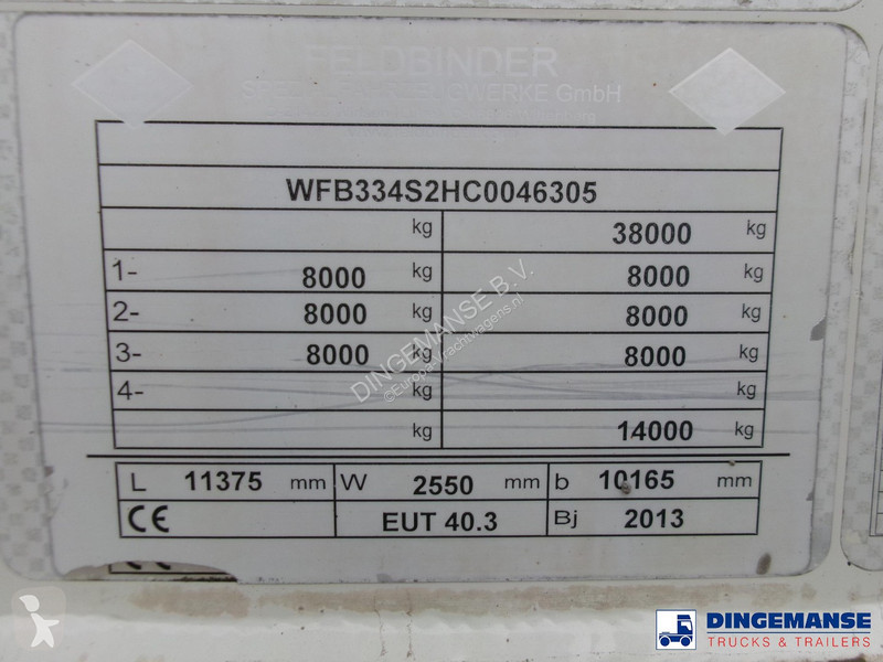 Semirimorchio Feldbinder Powder tank alu 40 m3...