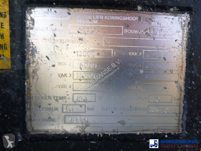 Semi reboque Van Hool Chemical tank inox 30 m3...