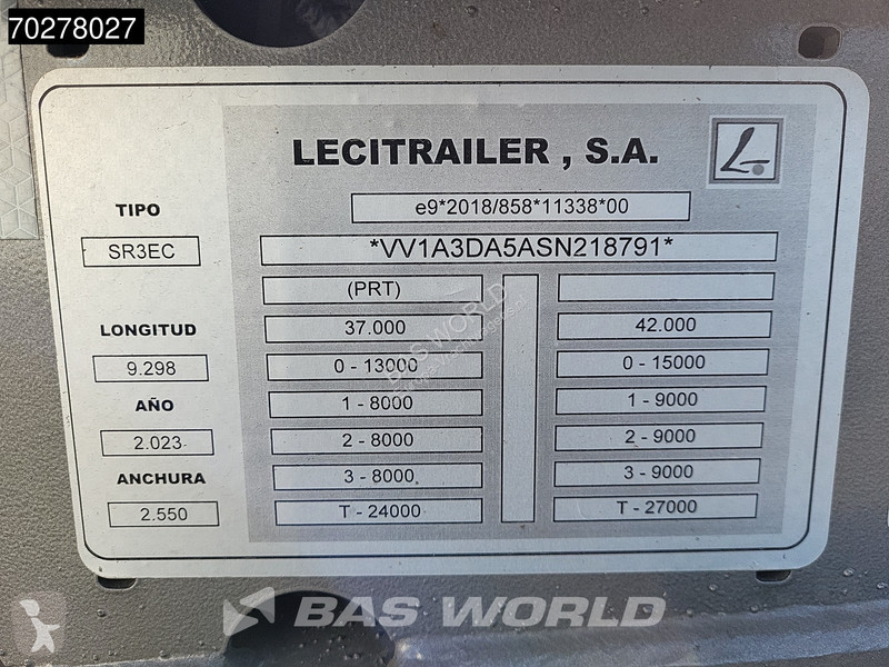 Semi reboque Lecitrailer SR3EC 3 axles UNUSED...