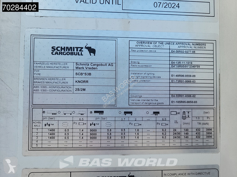 Semi reboque Schmitz Cargobull SCB*S3B 3 axles...