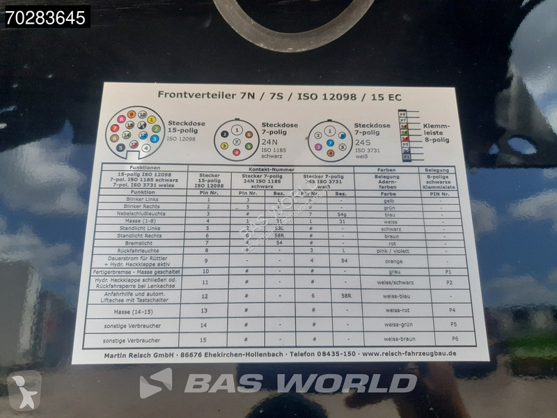 Semiremorca Reisch RSBS-3-15 3 axles LANG-LKW...