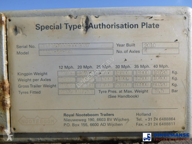 نصف مقطورة Nooteboom 4-axle semi-lowbed trailer...
