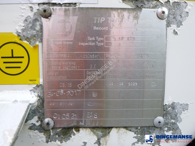 Oplegger Feldbinder Powder tank alu 63 m3...