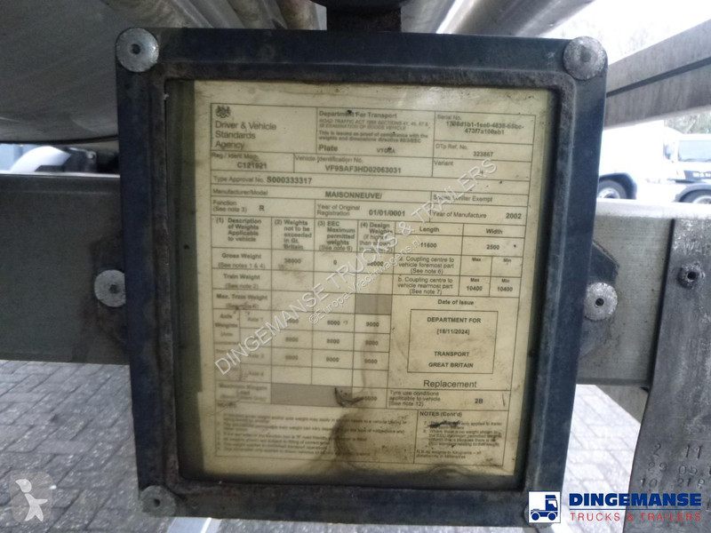 نصف مقطورة Maisonneuve Chemical tank inox (non...