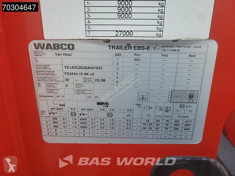 Semirimorchio Van Hool 20Ft