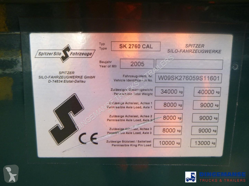 نصف مقطورة Spitzer Powder tank alu 60 m3 (tipping)