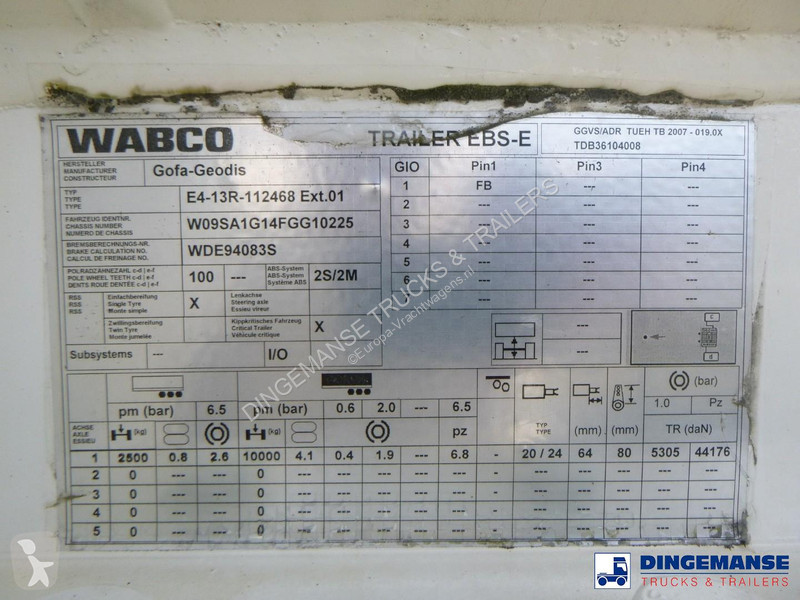 نصف مقطورة Gofa Gas tank steel 30 m3 / 1 comp +...