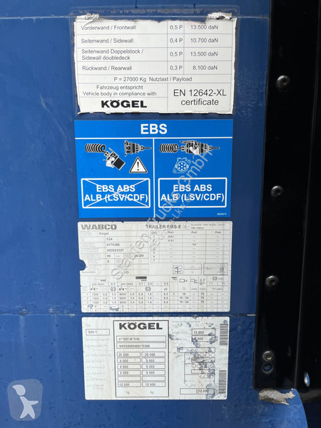 نصف مقطورة Kögel SN 24-1 *MEGA, *Tautliner,...