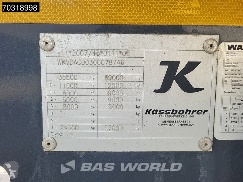نصف مقطورة Kässbohrer CS 40ft 45ft Lift Axle