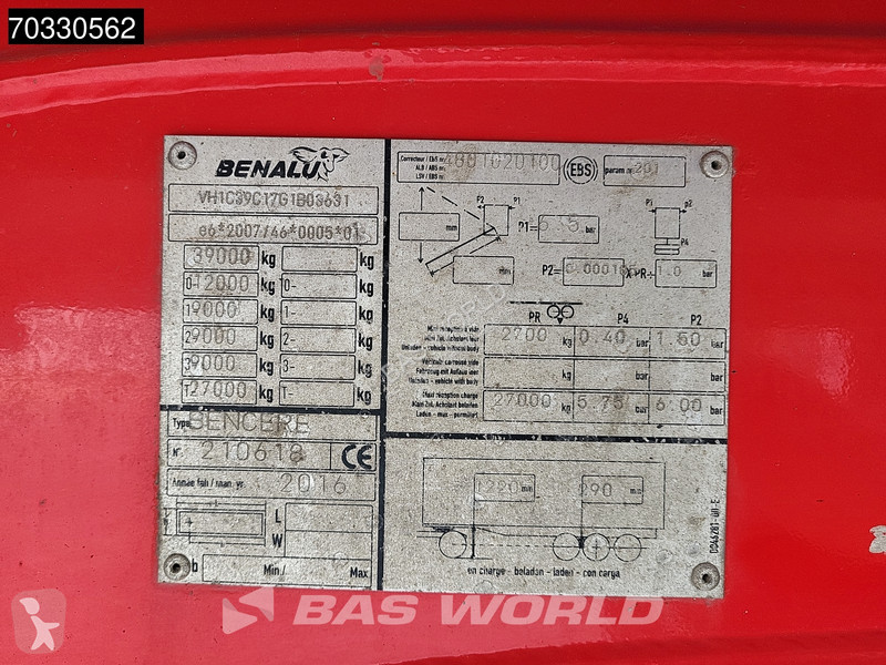 نصف مقطورة Benalu BENCERE Lift Axle 47m3