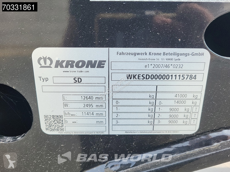 نصف مقطورة Krone 3 axles UNUSED 40ft APK 05/27