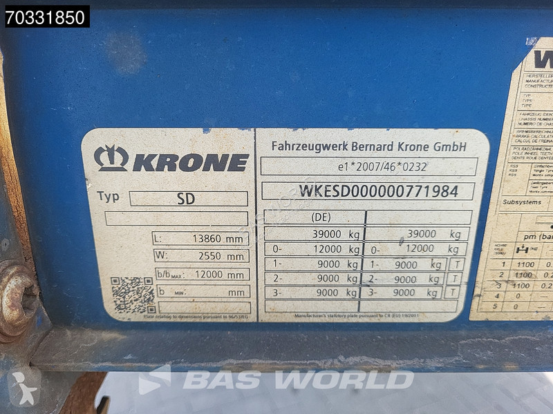 نصف مقطورة Krone Sliding Roof