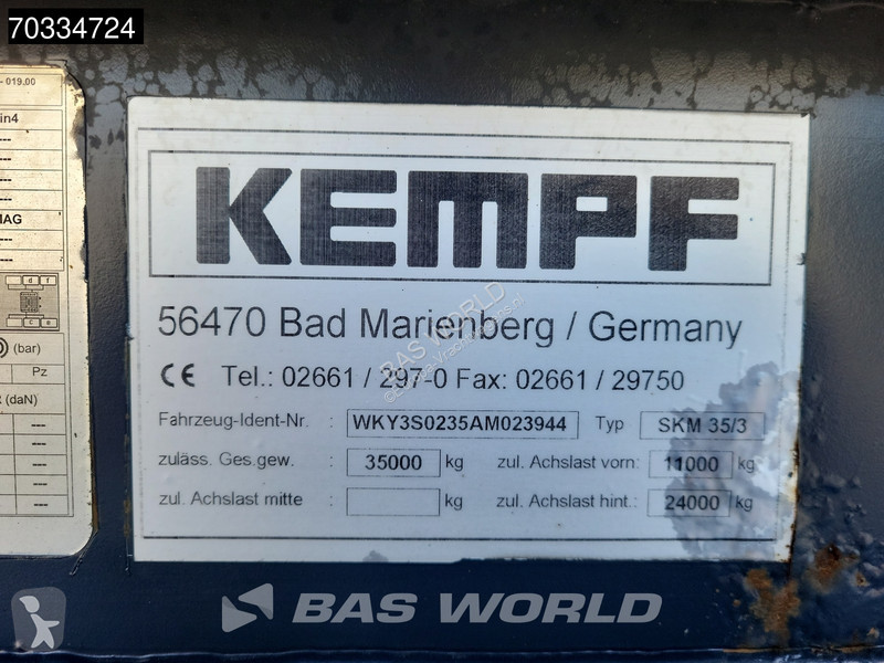 Полуприцеп Kempf SKM35/3 Lift Axle 42m3 ALU