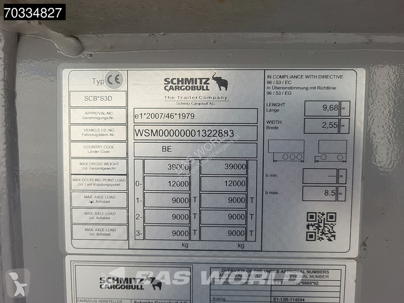 Полуприцеп Schmitz Cargobull SCB*S3D 3 axles