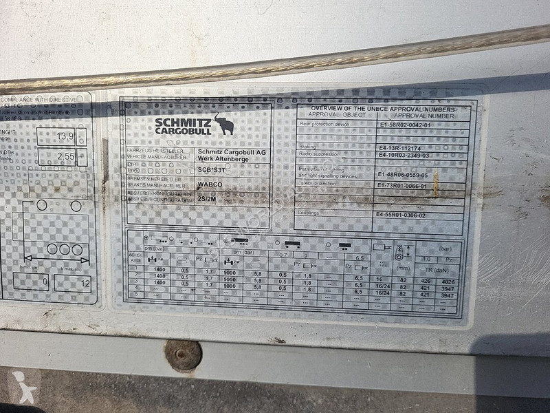 Semirimorchio Schmitz Cargobull SCB*S3T