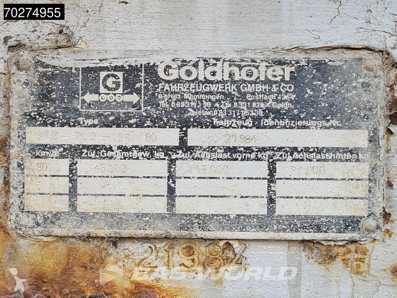 Semitrailer Goldhofer STZ-TL3029/80 3 axles...