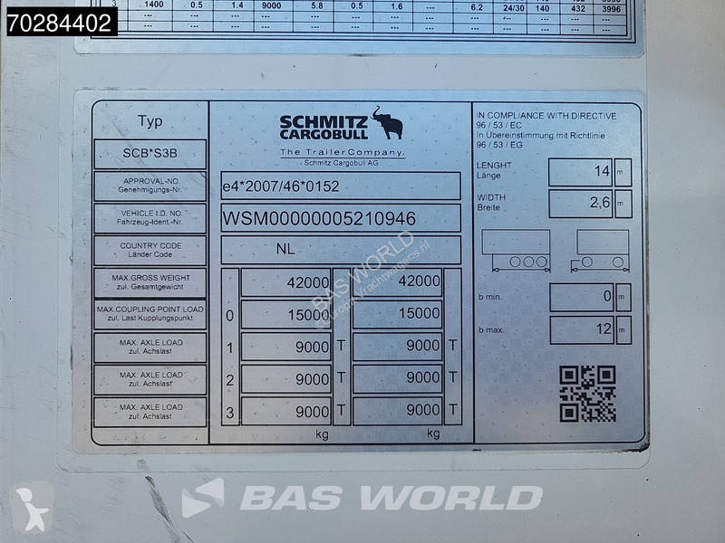 Semi reboque Schmitz Cargobull SCB*S3B 3 axles...